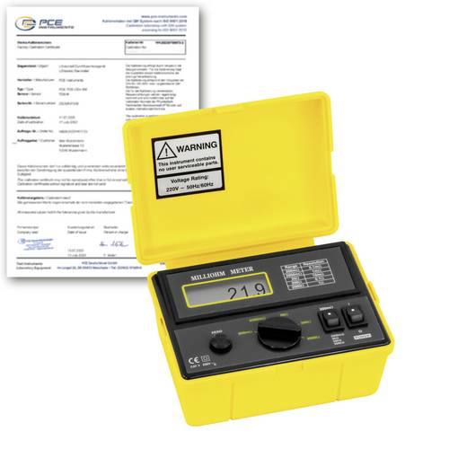 PCE Instruments PCE-MO 2001-ICA Ohmmeter kalibriert (ISO) 2000Ω