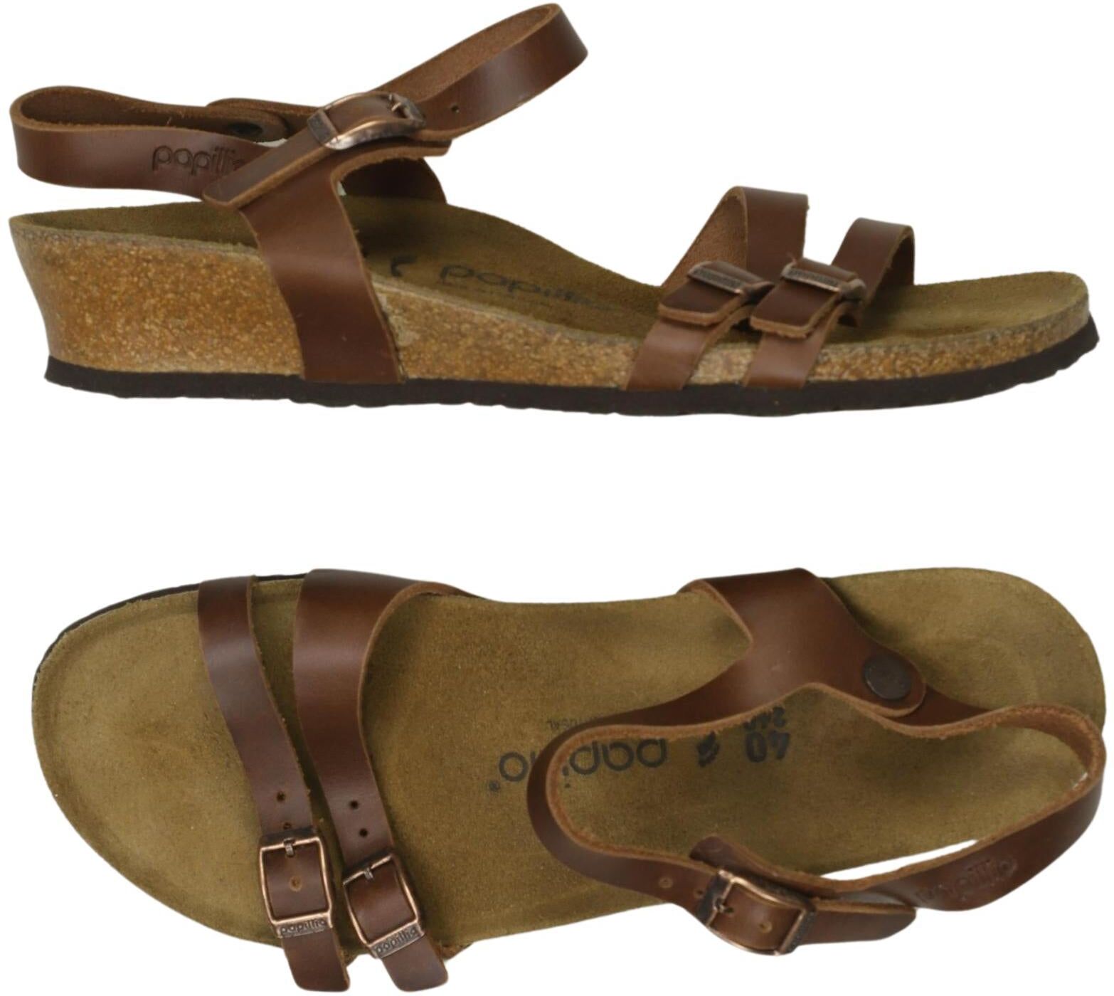 Papillio by Birkenstock Damen Sandalen, Braun, Gr. EU 40, kein / Etikett - Second Hand
