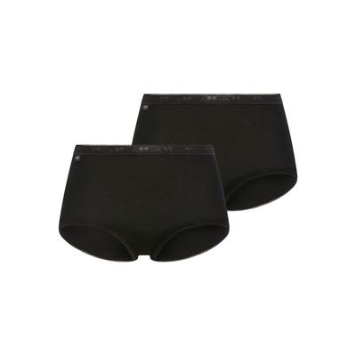 Midislip SLOGGI "Basic+", Damen, Gr. 42, Single Jersey, schwarz, Single Jersey, Obermaterial: 95% Baumwolle, 5% Elasthan, unifarben, körpernah, Unterhosen, perfekter Sitz, Baumwollmix, weiche Nähte, elastisch
