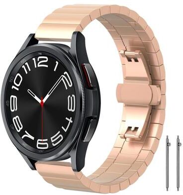United Stainless Steel Watch Band Bamboo Link Replacement Strap For Smartwatches rose Gold