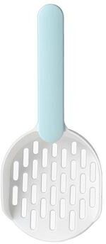 United ComfortGrip Cat Litter Scoop With Fast Sifting Filter & Easy Store Hook white+blue