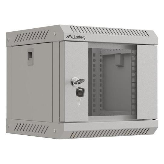 Lanberg Szafa Instalacyjna Rack Wisząca 10 4u 300x300 Szara Drzwi Przeszklone (Flat Pack) (4 HE, 10 Zoll Rack) (WF11-3304-10S)