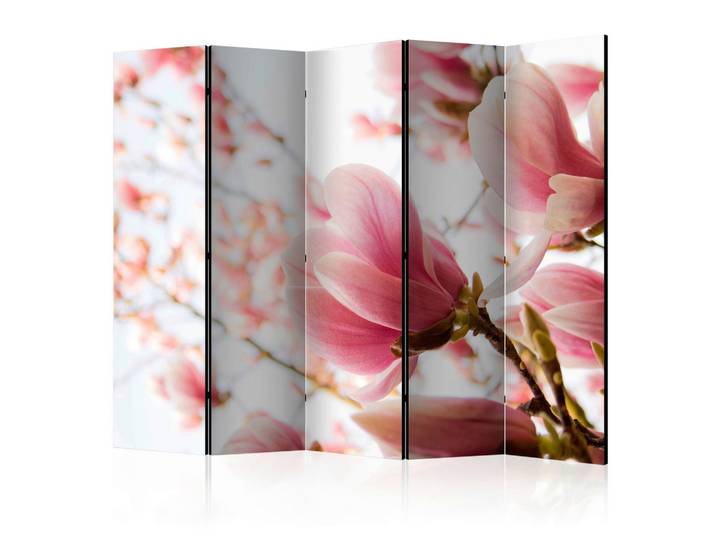Paravent Pink Magnolia II Weiß/Pink