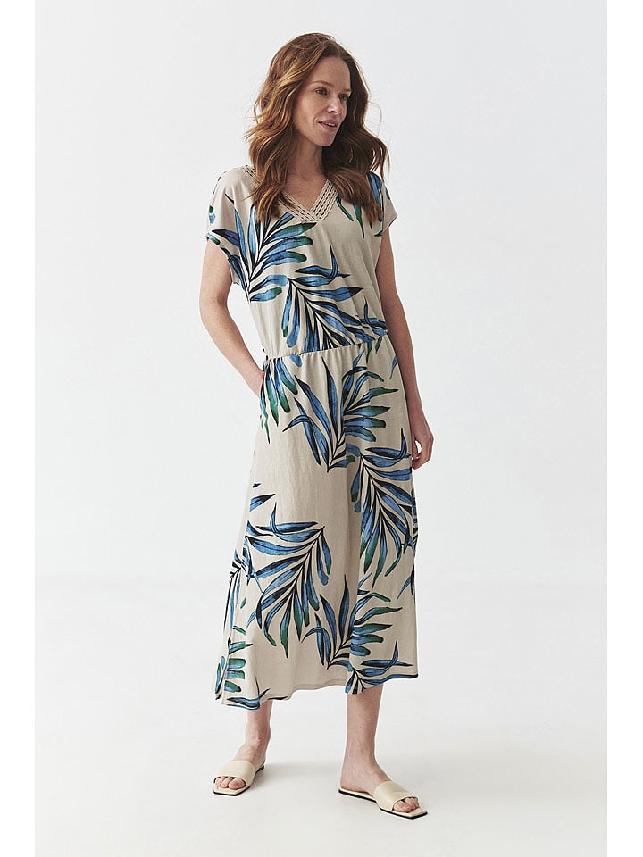 TATUUM Kleid "Bonnie" in Beige/ Grün - L