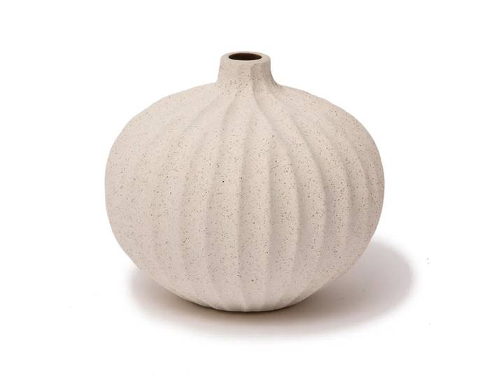 Lindform Vase Bari Sand white light deep line, S