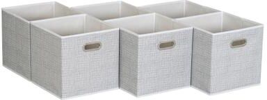 Household Essentials Open Fabric Cube Storage Bins, Set of 6