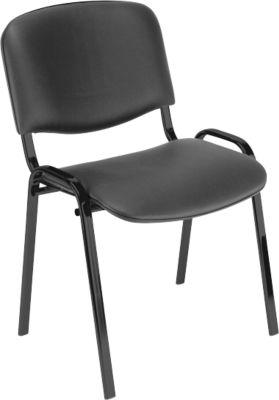 Nowy Styl Stapelstuhl ISO Basic, Kunstleder, Gestell schwarz