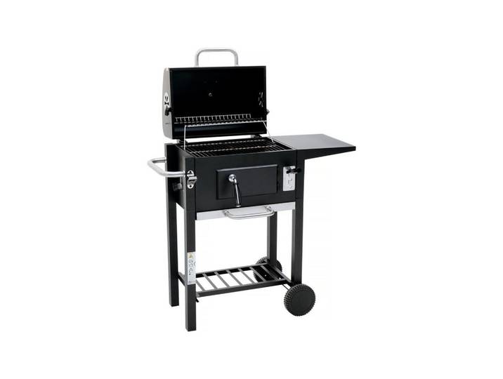 Habitat Garten Holzkohlengrill vicomte Schwarz, Metall, 46x123x92.5 cm, Grills, Holzkohlegriller
