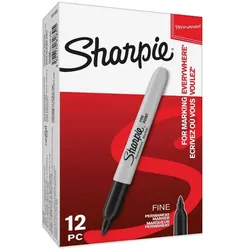 SHARPIE®Fein Permanent Marker S0810930 Schwarz 12er Schachtel