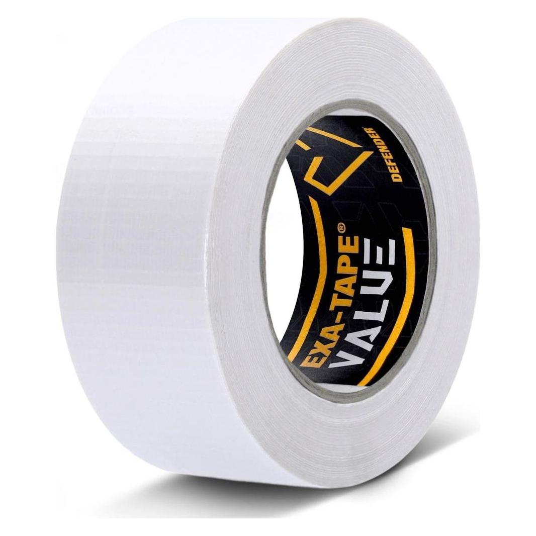 Defender EXA-TAPE-VALUE W 50 - Gewebeklebeband, Weiss, glänzend, 50 mm x 50 m (50 mm) (DTEXAVW50)
