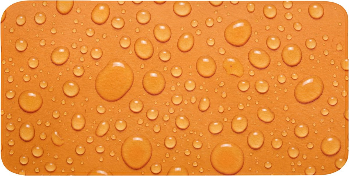 Oranje antislip toiletmat voor douche en toilet, 120 x 60 cm