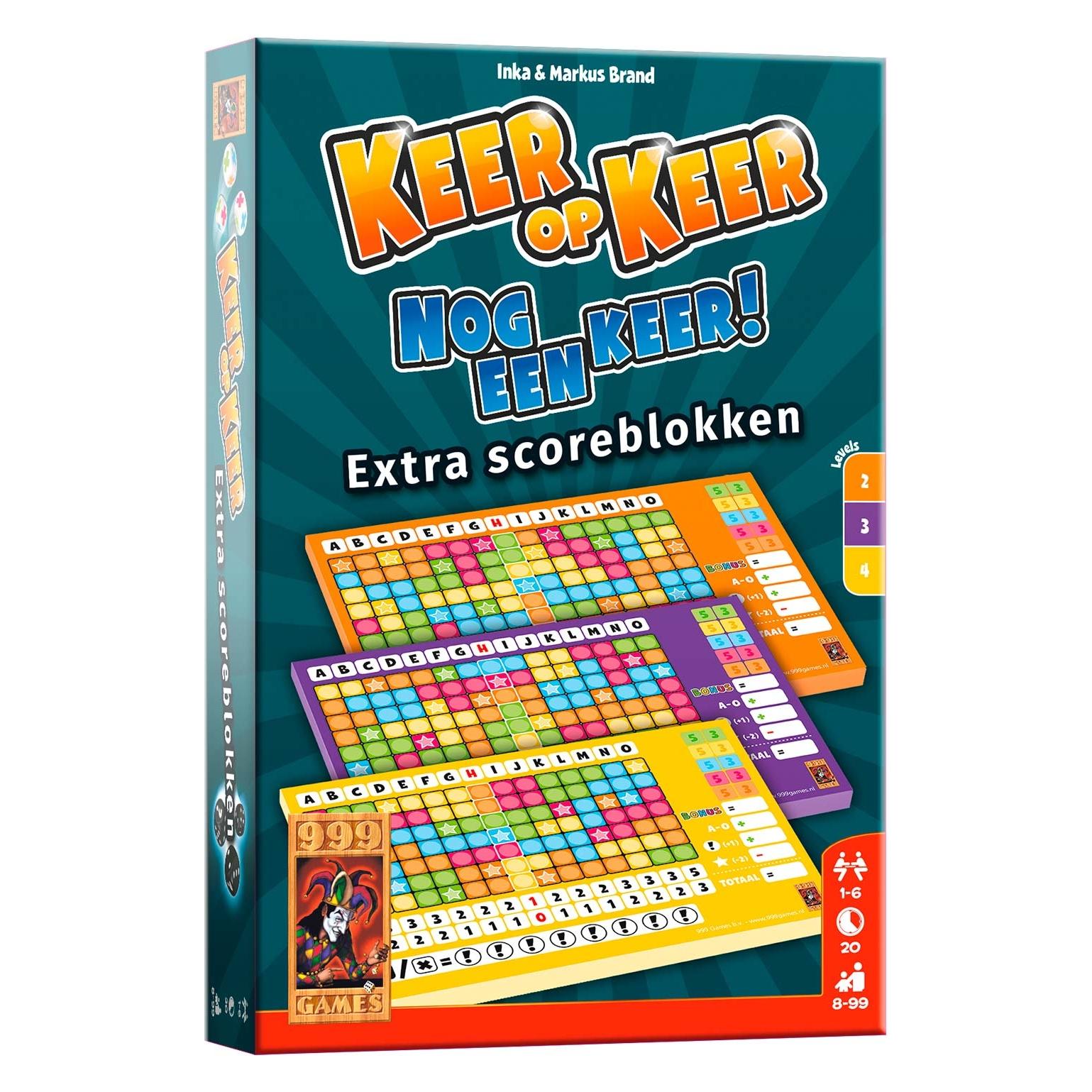 999Games Keer op Keer Scoreblokken Extra Levels 2, 3 en 4 (Niederländisch, 1 - 6 Spieler) (19826249)