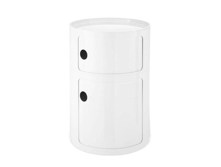 KARTELL table de chevet ronde COMPONIBILI BLANC