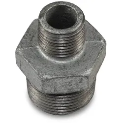 Temperguss Doppelnippel Nr.245 verzinkt 2"x11/4"