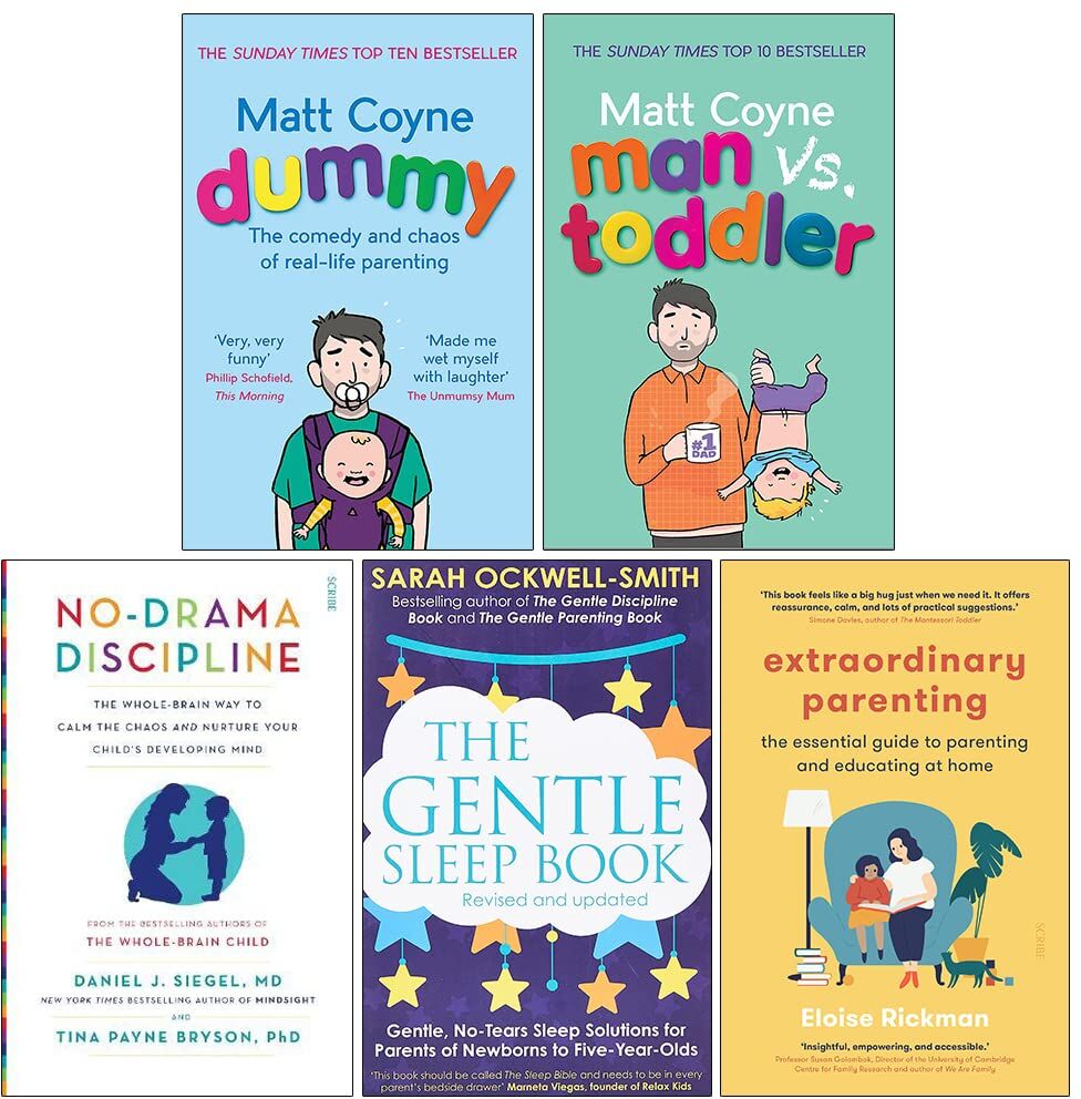Various Publishers Extraordinary Parenting, Dummy, Man Vs. Toddler, No-Drama Discipline & Gentle Sleep Book - 5 Book Parenting Collection Set, Paperback, Funny & Expert