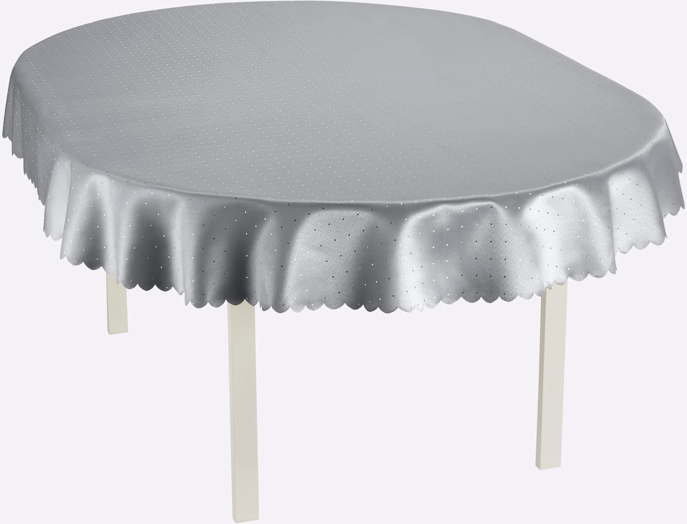 Tischdecke Gr. 1, grau (hellgrau), B:90cm L:90cm, Tischdecken, Tischdecke hellgrau B/L: 90cm x 90cm