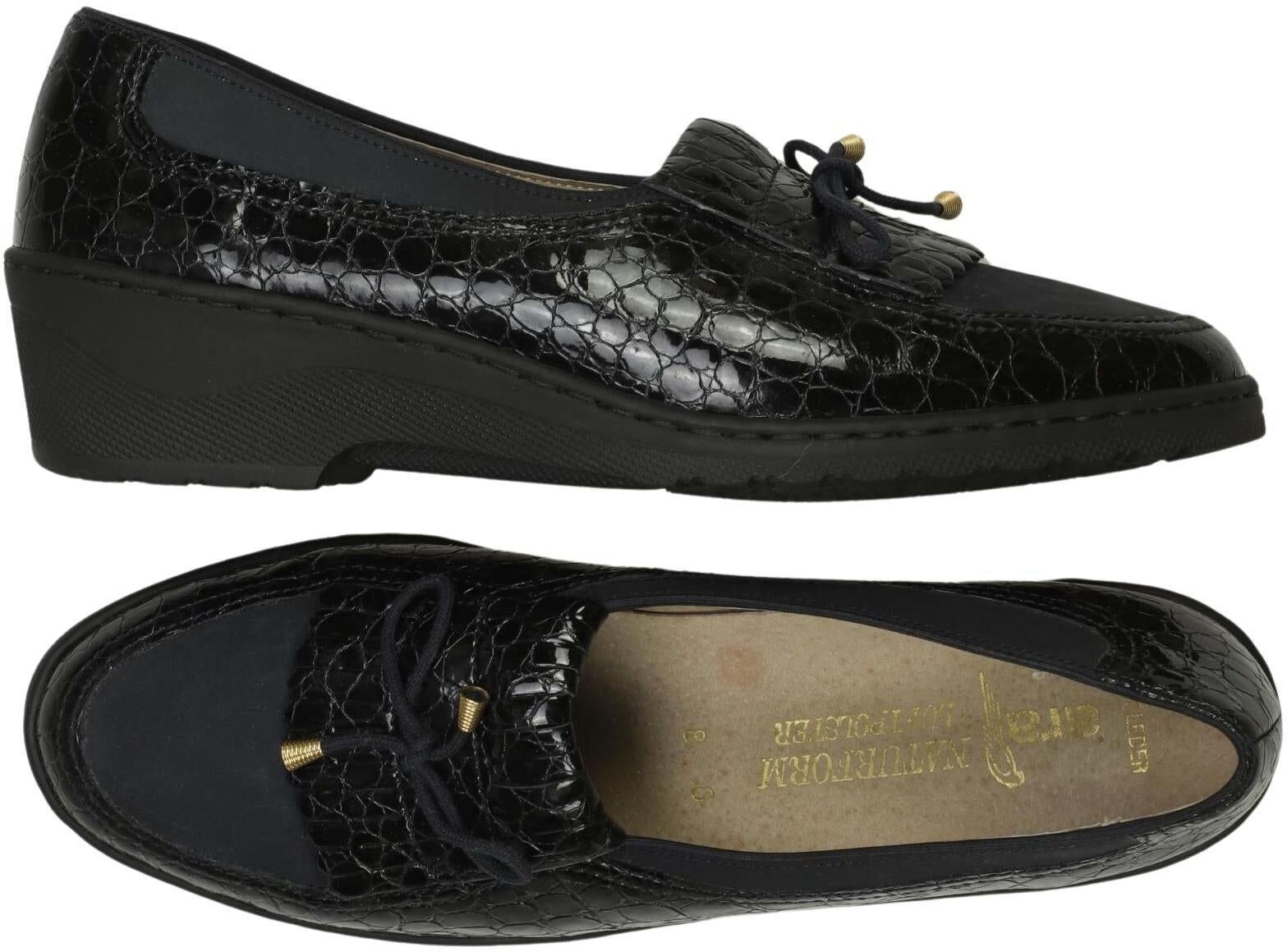 Ara Damen Halbschuh, Schwarz, Gr. EU 42 (UK 8), Leder - Second Hand