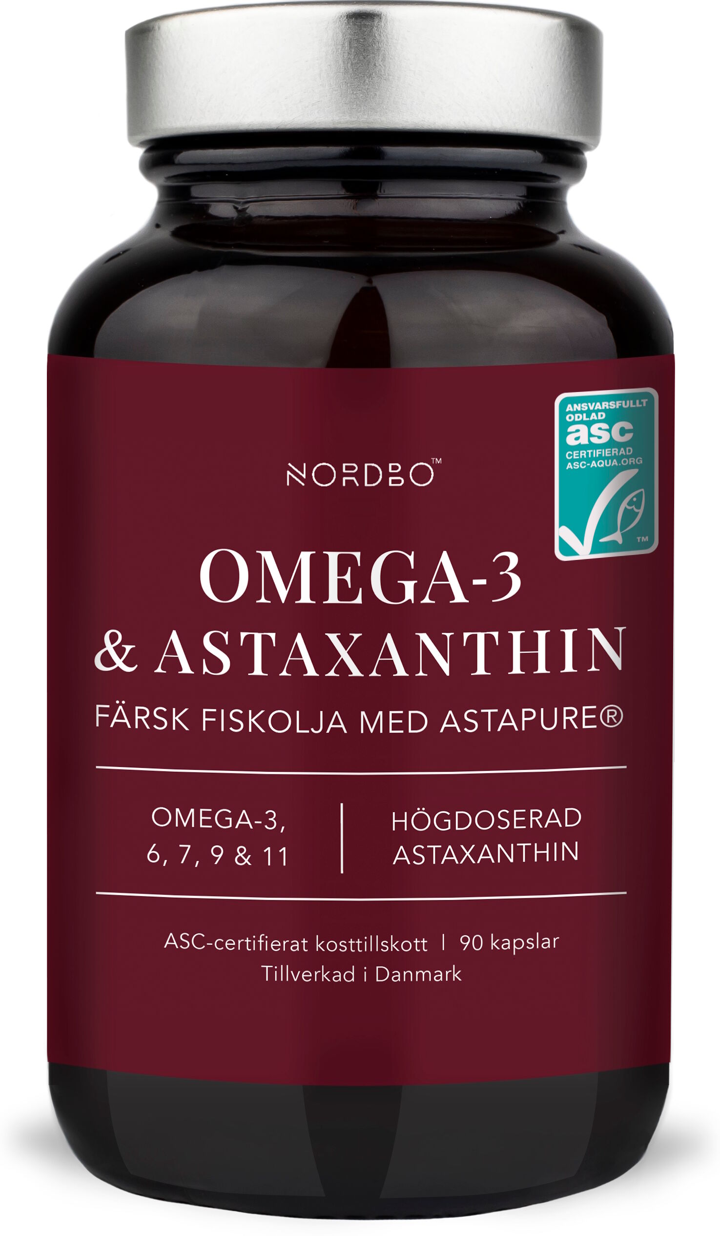 NORDBO Omega-3 & Astaxanthin Kosttilskud 90 stk