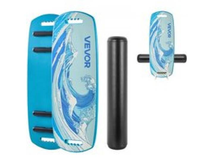 VEVOR Balance Board Holz Set für Erwachsene (76 cm), Wackelbrett bis 200 kg Belastbar, inkl. Rolle, Magnetstoppern & Ablage, Gleichgewichtstrainer für Surf- & Core-Training, Physiotherapie, Blau