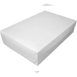 VEPATIM 50x Kuchenkarton - Tortenkarton für Rouladen Blechkuchen 30x45x10cm weiß