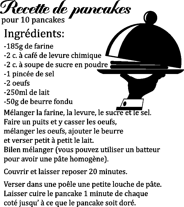 Ambiance-sticker Sticker citation recette Pancakes