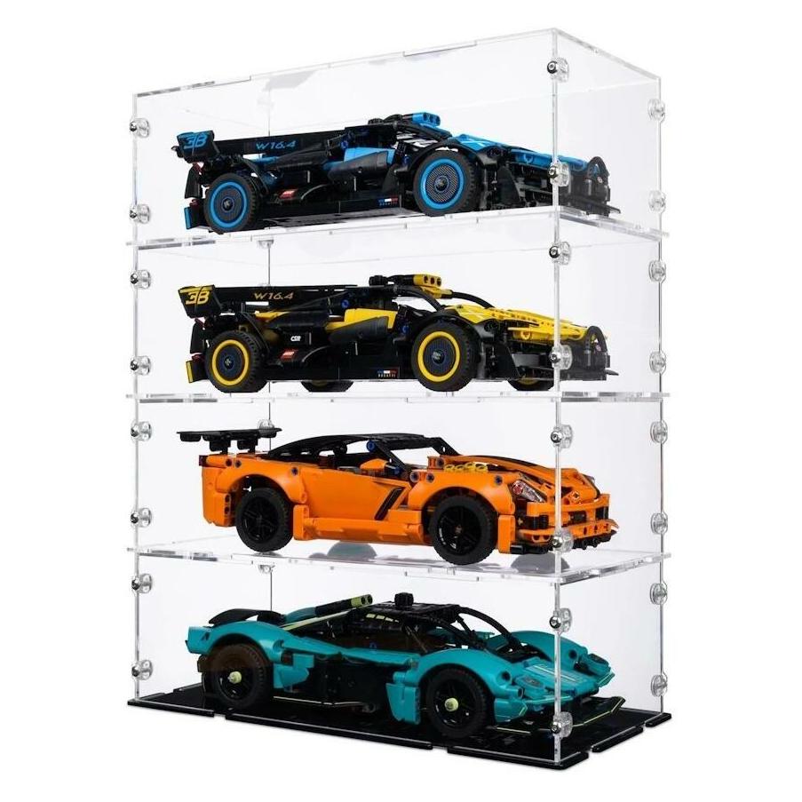 iDisplayit Acryl-Display für LEGO 42208 Aston Martin Valkyrie (Mit schwarzem Boden) (EC321510N-BLK)