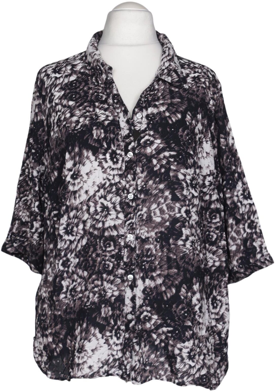 Ulla Popken Damen Bluse, Mehrfarbig, Gr. 4Xl, Viskose - Second Hand