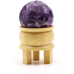 Gemstone Faceted Healing Ball & Stand - Amethyst