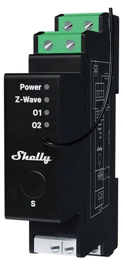 Shelly Wave Pro Shutter LR Z-Wave intelligente DIN-rail besturing