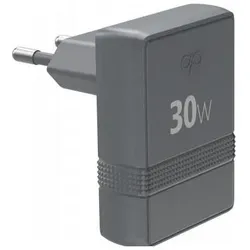 Bigben USB-A- und USB-C-Ladegerät, L-Form (30 W, 2 Ports), USB Ladegerät, Grau