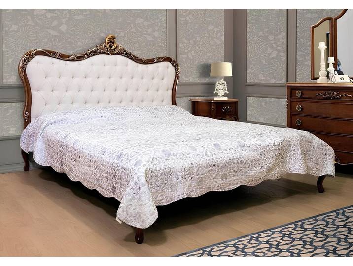 Xlmoebel Polsterbett Massivholzbett von Vaccari Möbel in elegantem Design (Bett, 1-tlg., Bett), Hergestellt in Europa
