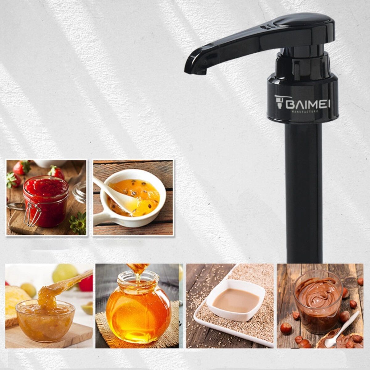 INF 4er-Pack Druckpumpenköpfe, kompatibel mit Molin 250ml 28/410 - Schwarz