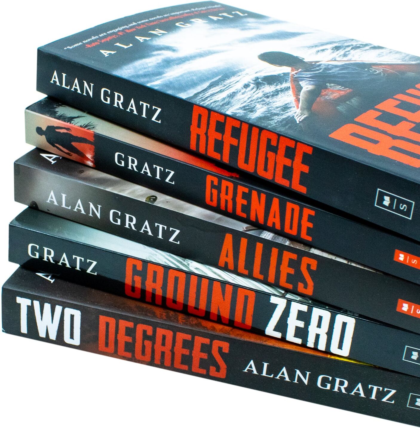 Scholastic Alan Gratz 5 Books Collection Set (Allies, Two Degrees, Grenade, Refugee, Ground Zero)