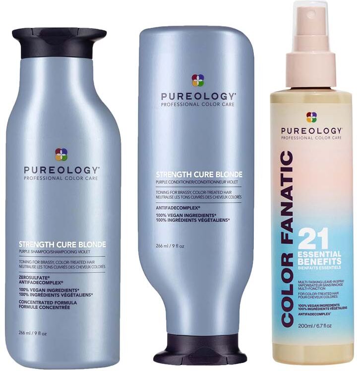 Pureology Strength Cure Blonde Shampoo 26ml, Strength Cure Blonde Cond