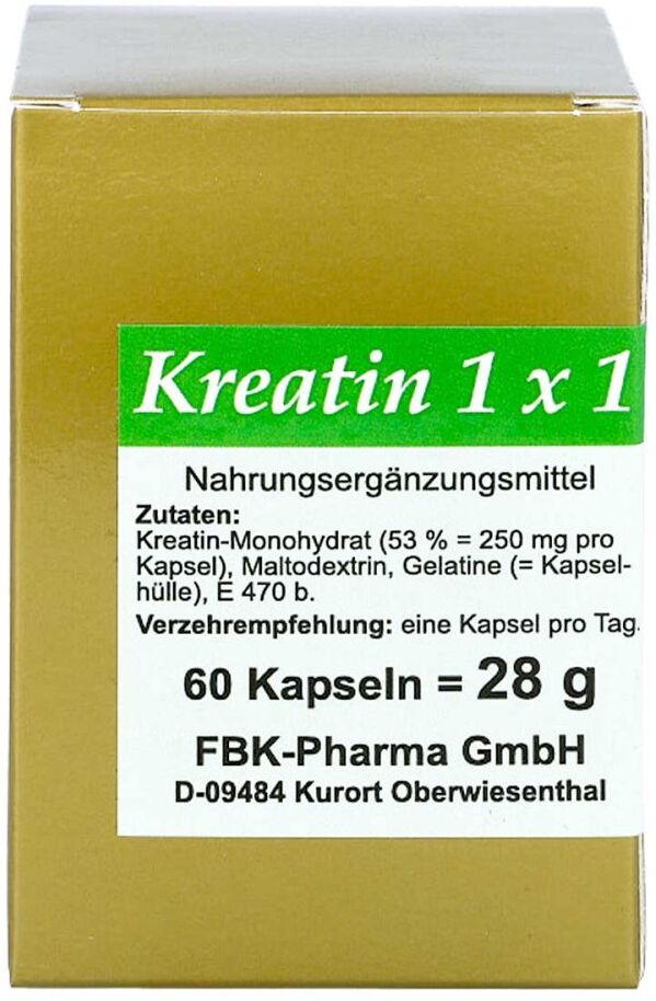 Kreatin 1x1 pro Tag Kapseln