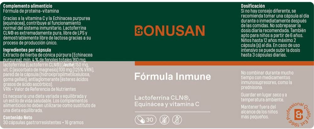 Bonusan Fórmula Inmune 30 caps