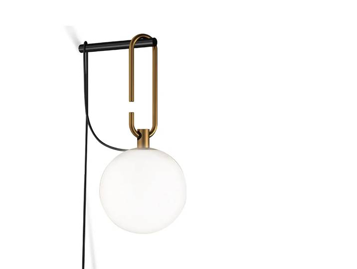 Artemide nh lampe murale noir-laiton