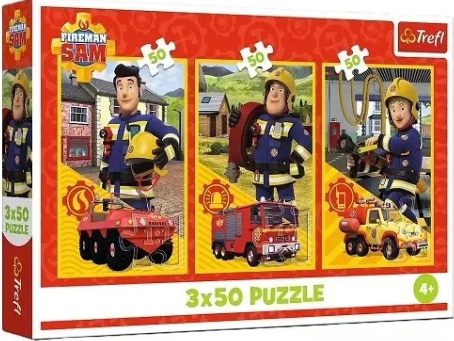 Trefl Puzzel Brandweerman Sam Brandweerkazerne Crew 3x50 stukjes