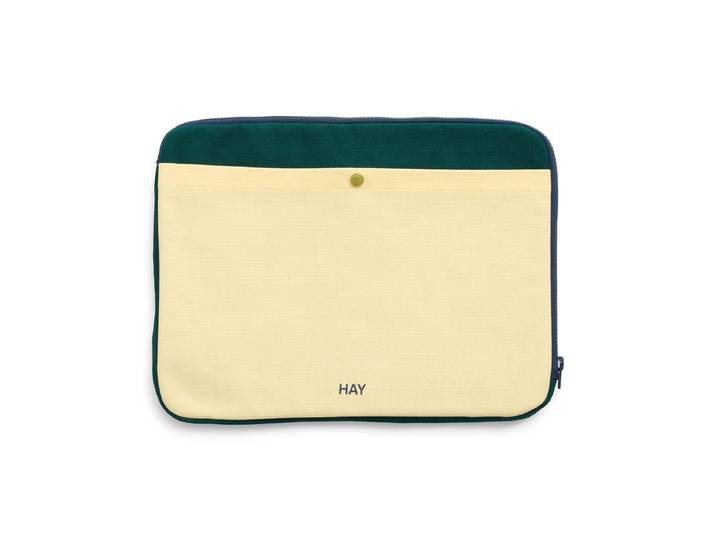 HAY - Multi Laptop Cover, 34,5 x 26 cm, soft yellow / multi