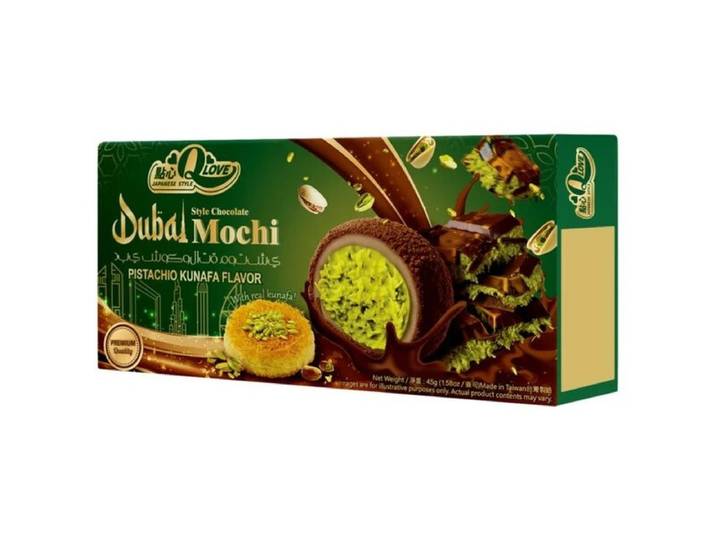 QLove Mochi Deluxe Kunafa Chocolat &amp; Pistache Dubaï 45 g