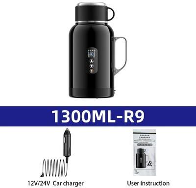 Uplifted Goods Auto Heating Travel Mug 12V 24V Thermal Insulated Car Cup 1300ml r9