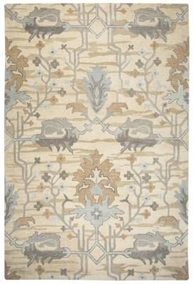 Alora Decor Liberty Collection Floral & Botanical Hand-Tufted Wool Rug - 5' x 8'