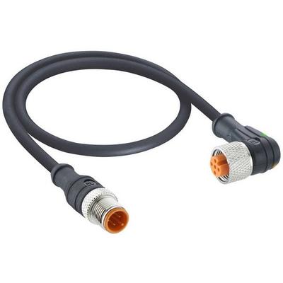Lutronic 1162 Sensor-/Aktor-Anschlussleitung M12 Stecker, gerade, Buchse, gewinkelt 5.00 m Polzahl Sensoren: 4 1 St.