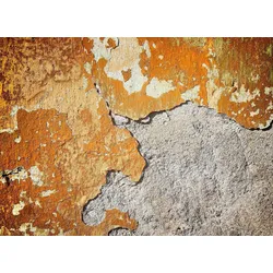 Fototapete LIVING WALLS "Beton Vintage", bunt, B:3,5m L:2,55m, Vlies, Tapeten, Fototapeten Betonoptik Grau Gold 3,50 m x 2,55 m Vintage Tapete