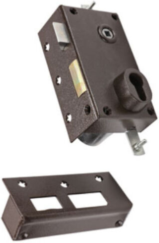 Serrure 3 points 73 A2P* Sans cylindre marron gauche BRICARD 73079