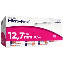 Micro-fine Insulinspritze 0,5 Ml U100 12,7 Mm 100 St