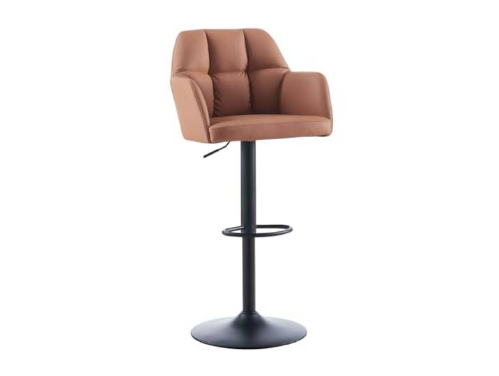 TUKAILAI Barhocker Barstühle Höhenverstellbar, Drehstühle, Barstuhl Küchenstühle mit Rückenlehne und Fußstütze, gemütliche Kunstleder weiche Sitzfläche, Braun