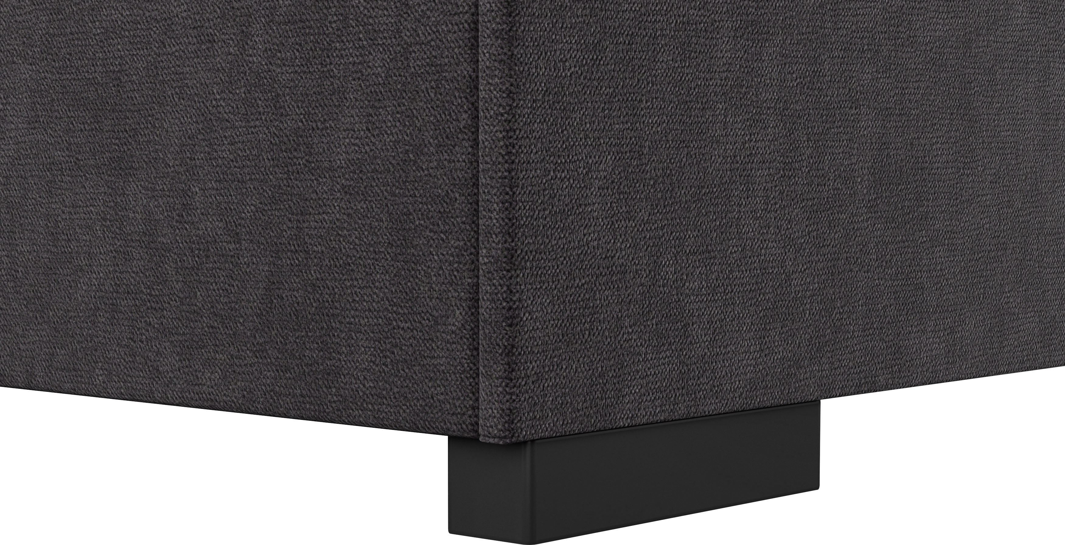 Boxbett COTTA "Kelly", schwarz, B:145cm L:207cm, 100% Polyester, Komplettbetten, Boxbett, ausgestattet mit LED-Licht, inkl. Bettkasten