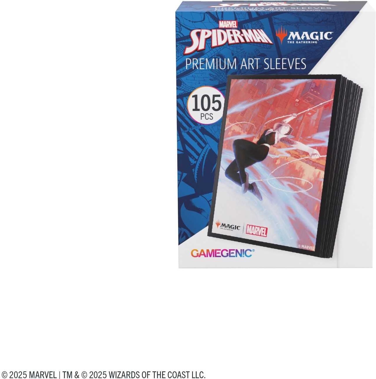 Gamegenic Magic: The Gathering Marvel's Spider-Man Premium Art Sleeves – Spider-Gwen, Official Marvel Artwork, 105 Sleeves, Plastic-Free Packaging