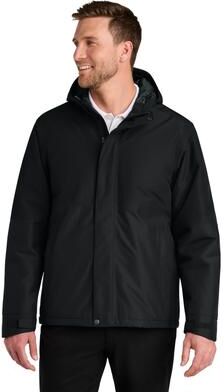 Port Authority J721 Insulated Heavy Ripstop Jacket in Deep Black size Large   Polyester